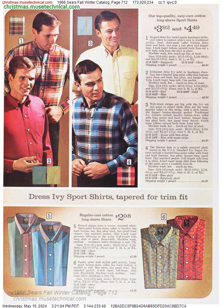 1966 Sears Fall Winter Catalog, Page 712