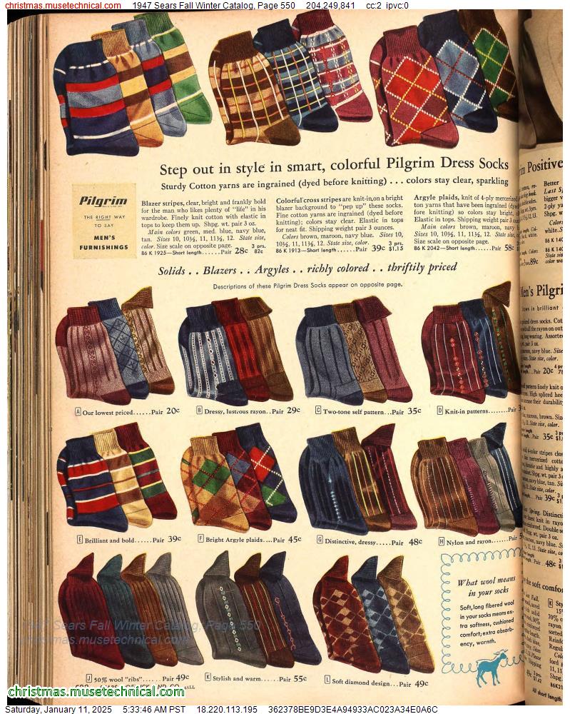 1947 Sears Fall Winter Catalog, Page 550