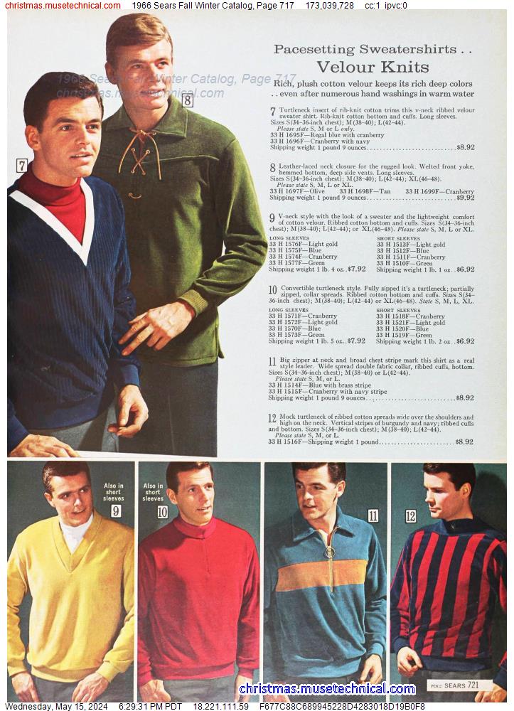 1966 Sears Fall Winter Catalog, Page 717