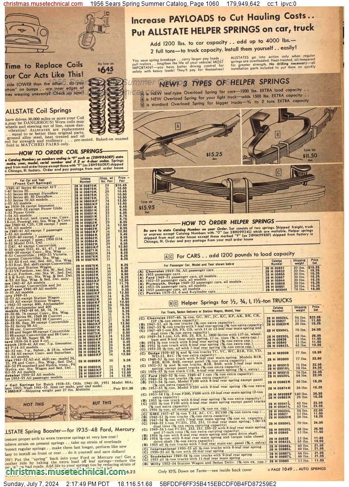 1956 Sears Spring Summer Catalog, Page 1060