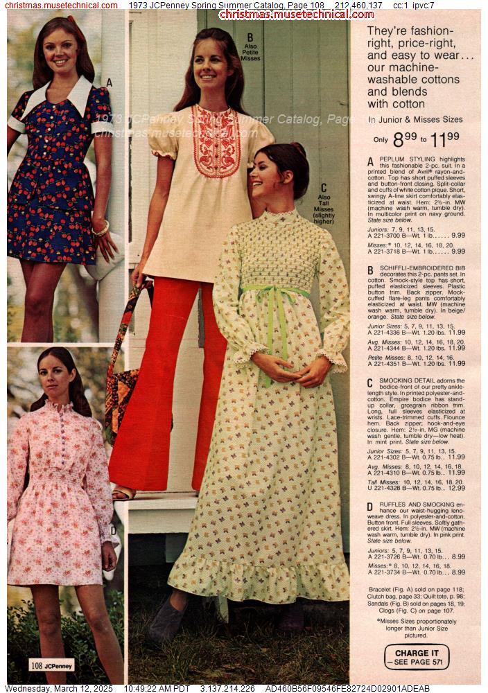 1973 JCPenney Spring Summer Catalog, Page 108