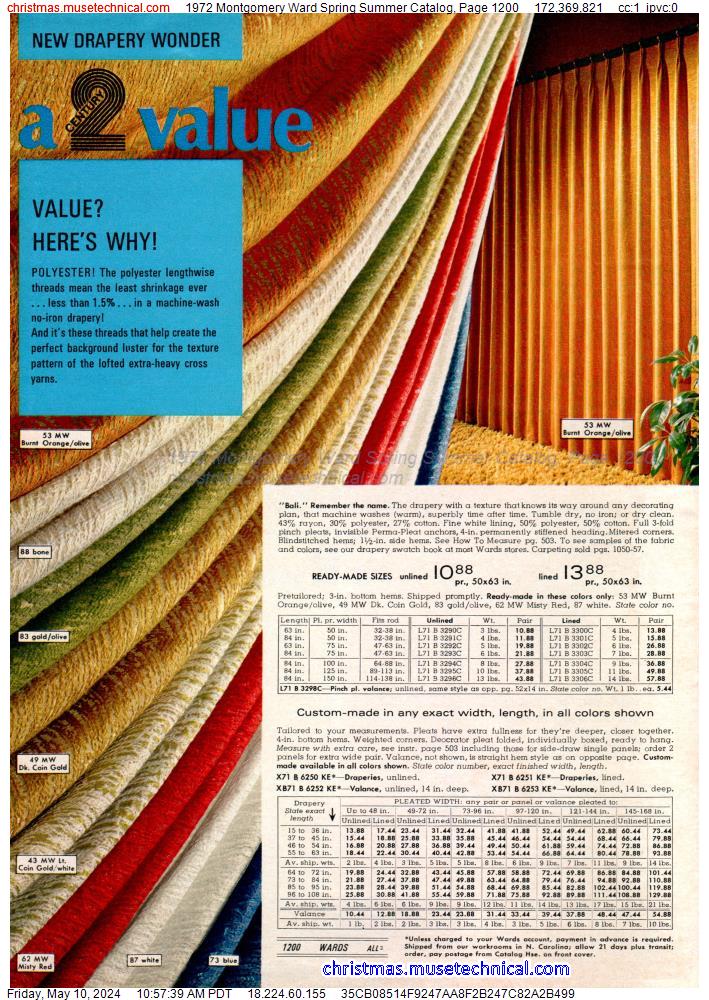1972 Montgomery Ward Spring Summer Catalog, Page 1200