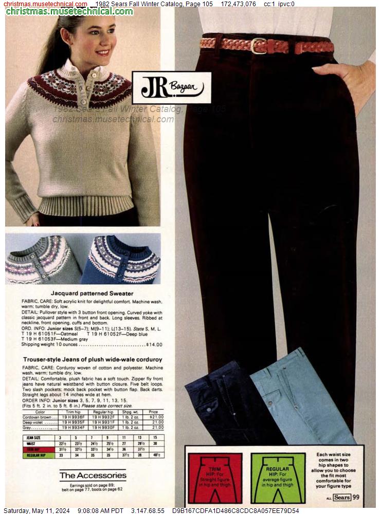 1982 Sears Fall Winter Catalog, Page 105