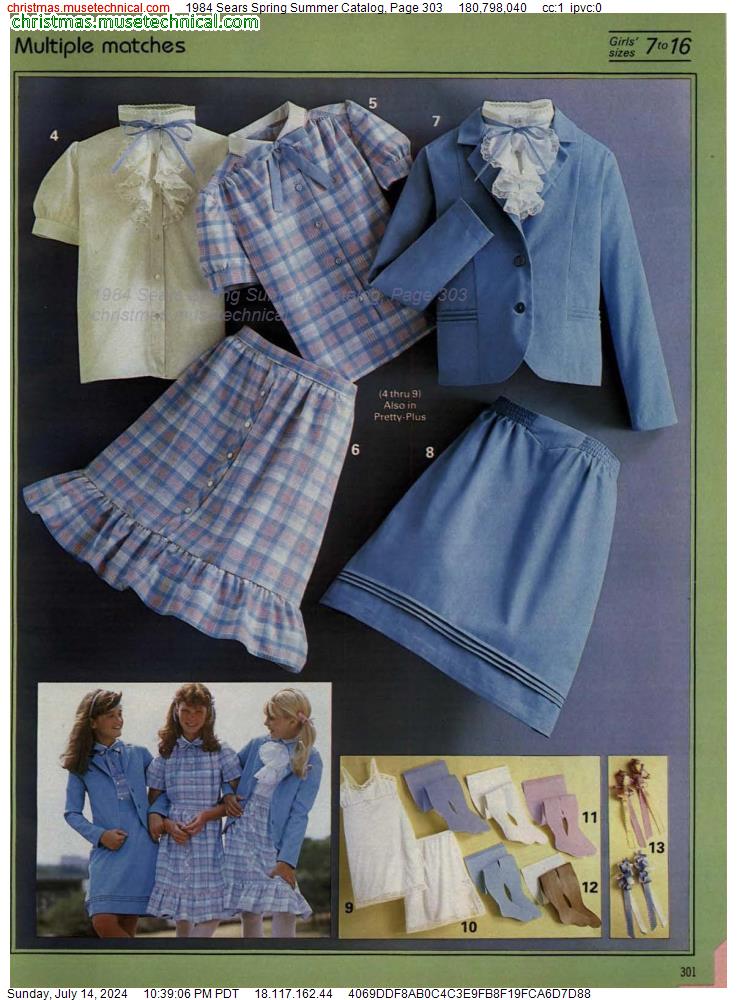 1984 Sears Spring Summer Catalog, Page 303