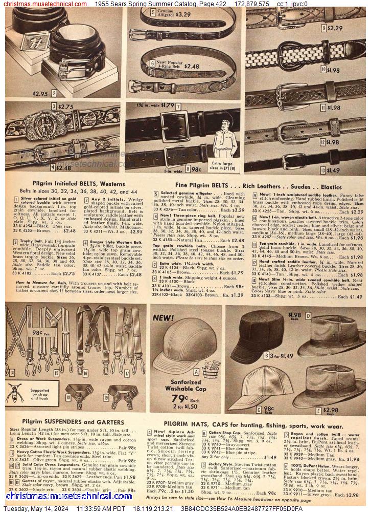 1955 Sears Spring Summer Catalog, Page 422