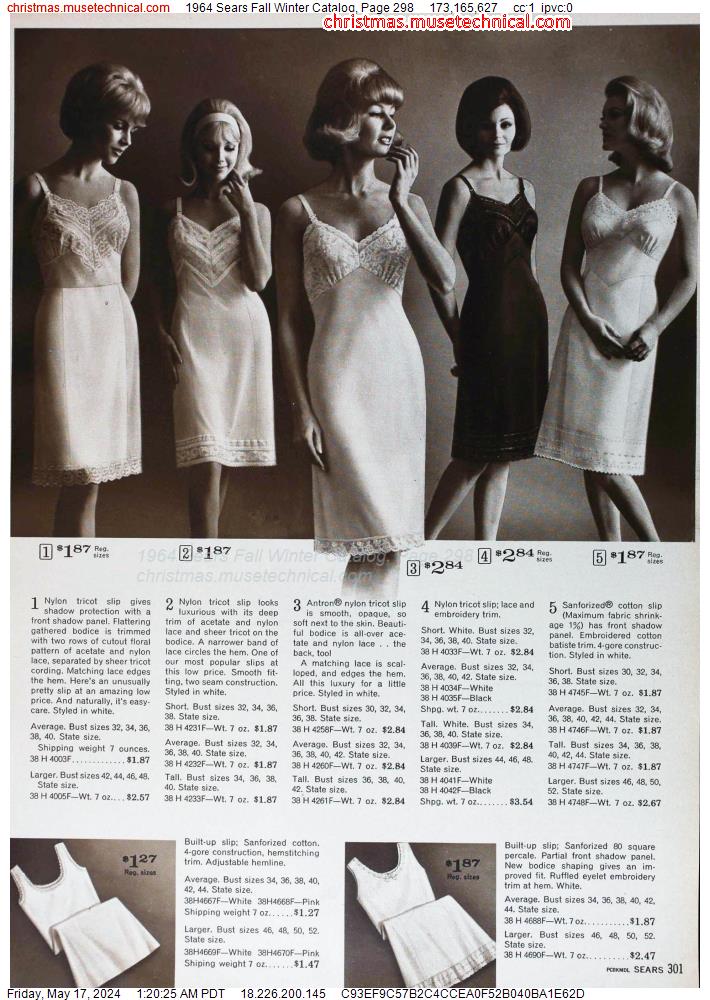 1964 Sears Fall Winter Catalog, Page 298