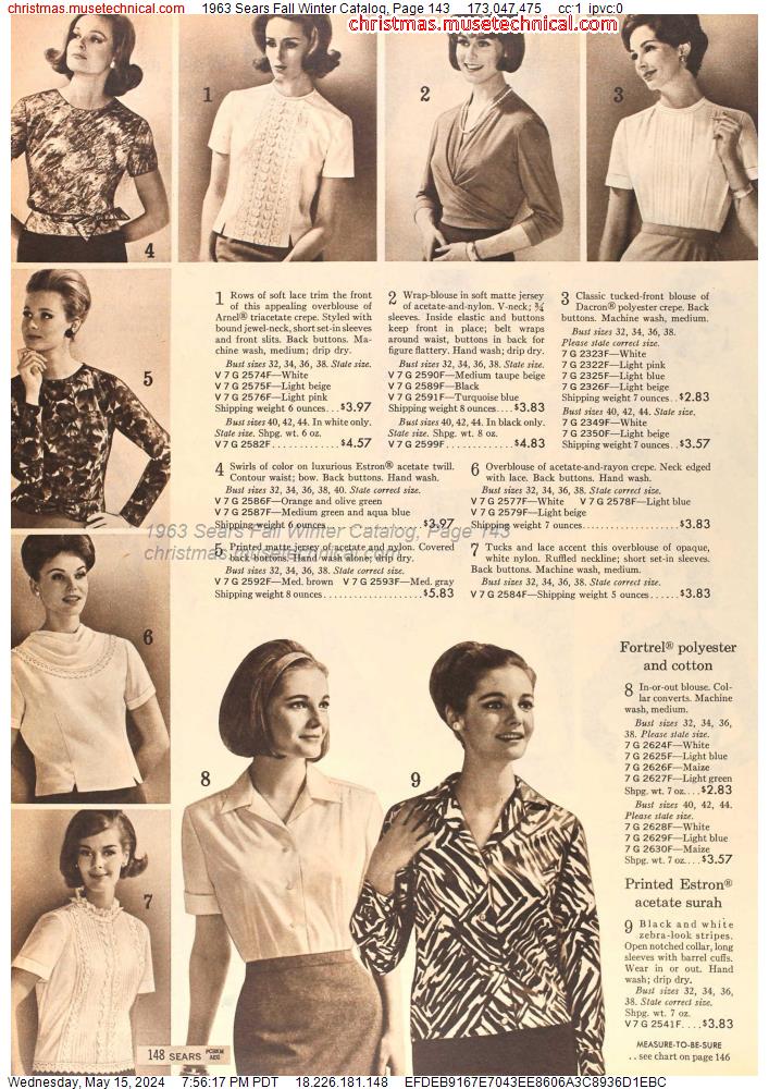 1963 Sears Fall Winter Catalog, Page 143