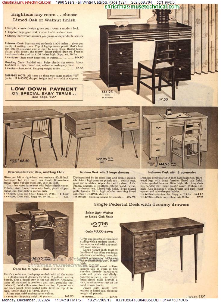 1960 Sears Fall Winter Catalog, Page 1324