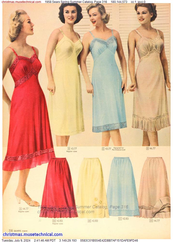 1958 Sears Spring Summer Catalog, Page 316