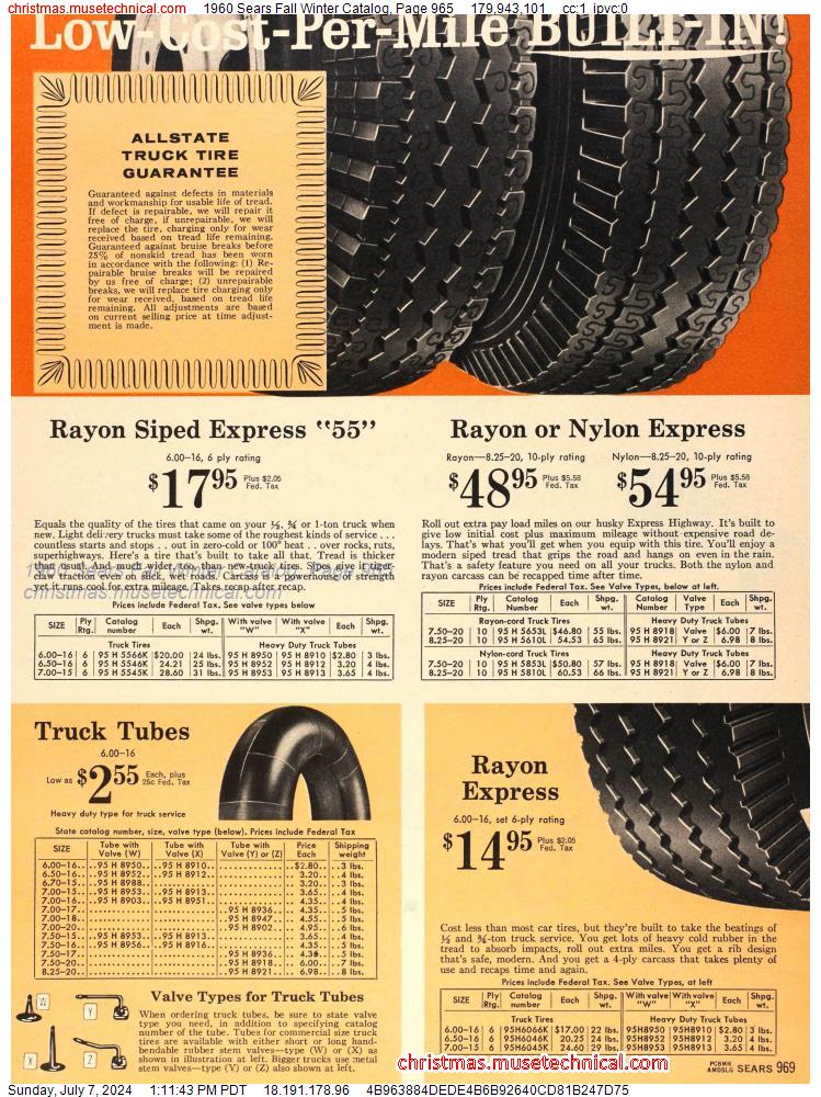 1960 Sears Fall Winter Catalog, Page 965