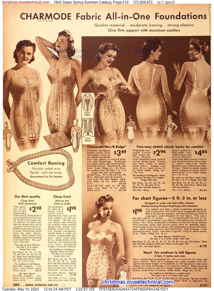 1942 Sears Spring Summer Catalog, Page 210