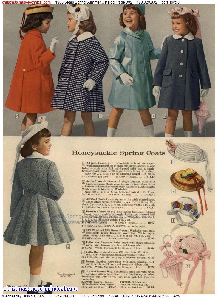 1960 Sears Spring Summer Catalog, Page 392