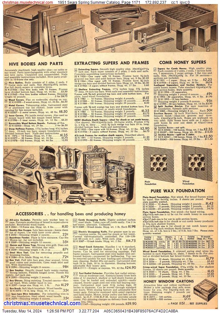 1951 Sears Spring Summer Catalog, Page 1171