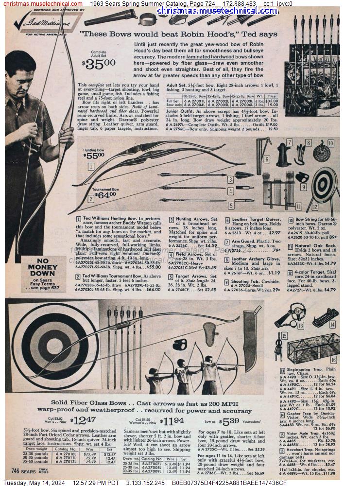 1963 Sears Spring Summer Catalog, Page 724