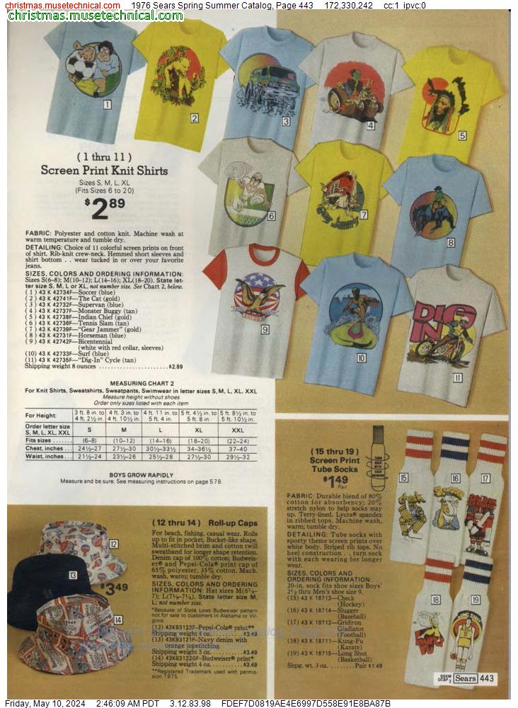 1976 Sears Spring Summer Catalog, Page 443