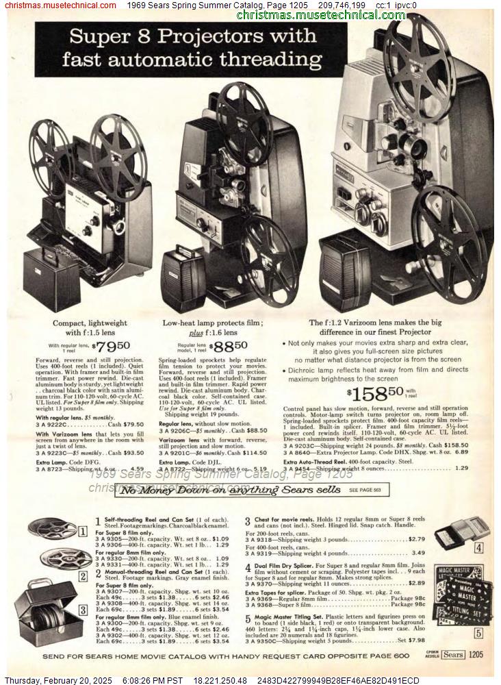 1969 Sears Spring Summer Catalog, Page 1205