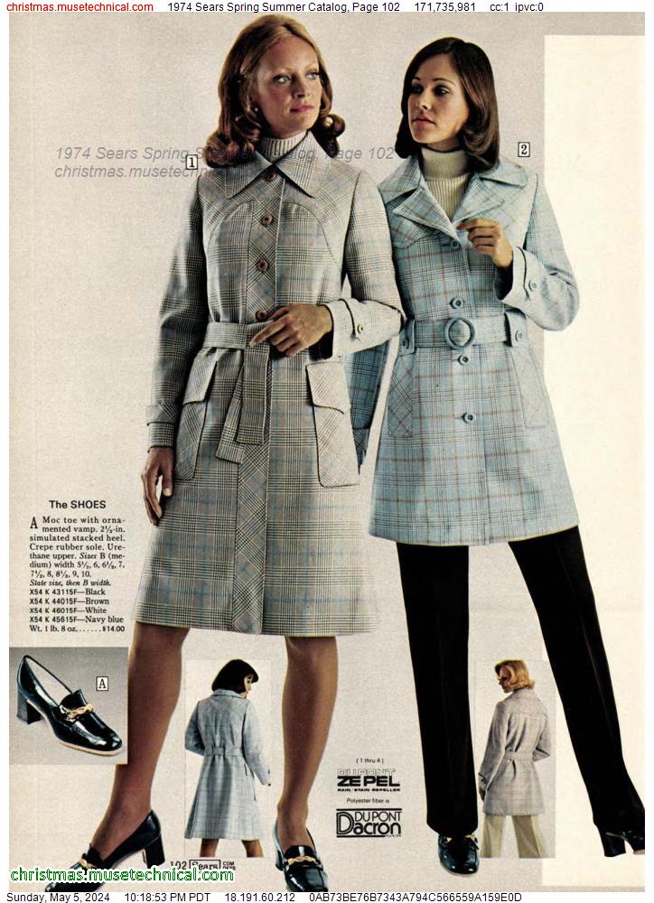 1974 Sears Spring Summer Catalog, Page 102