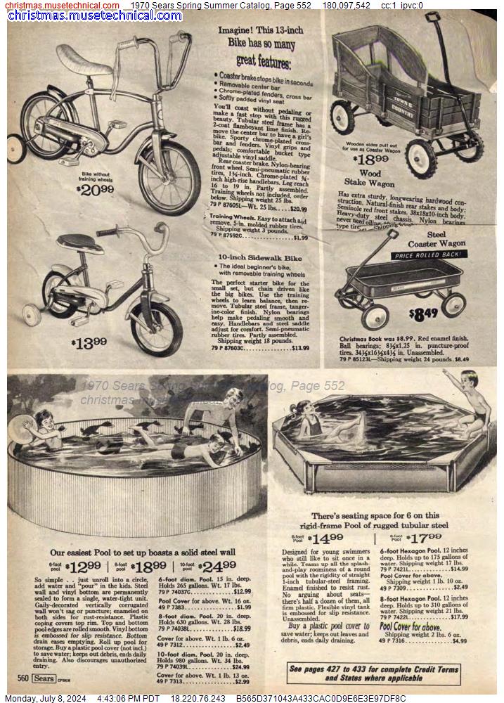 1970 Sears Spring Summer Catalog, Page 552