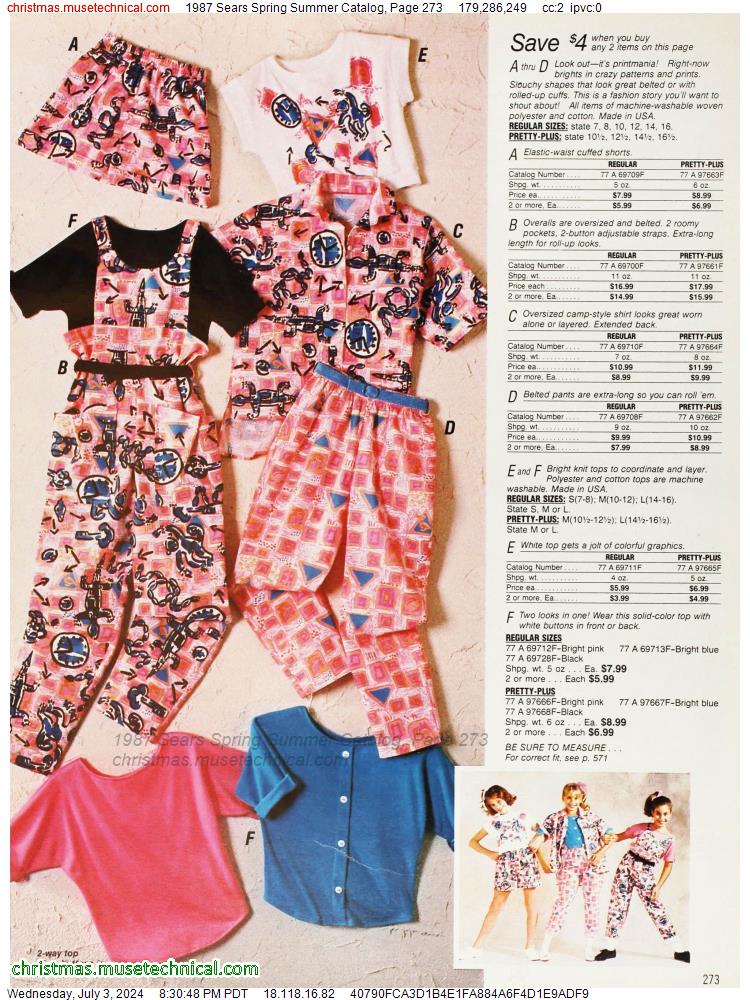 1987 Sears Spring Summer Catalog, Page 273