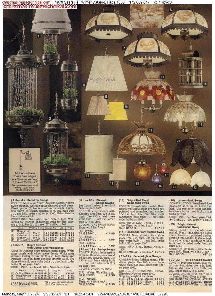 1979 Sears Fall Winter Catalog, Page 1368