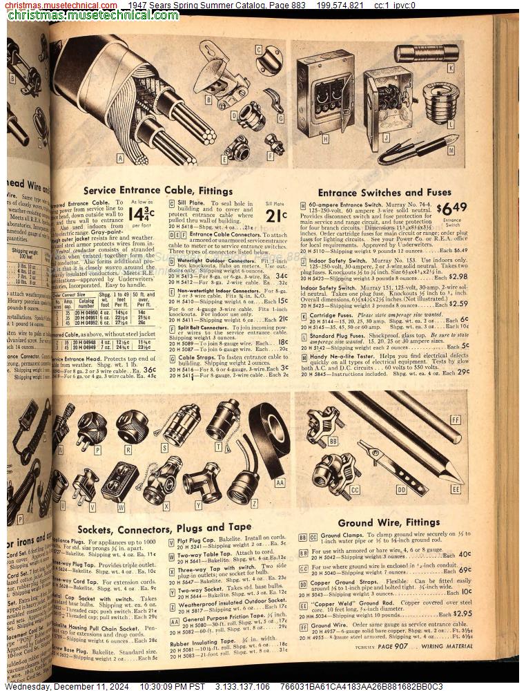 1947 Sears Spring Summer Catalog, Page 883