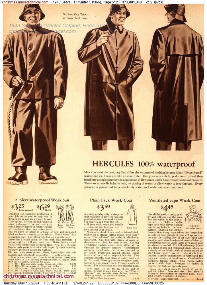 1943 Sears Fall Winter Catalog, Page 512