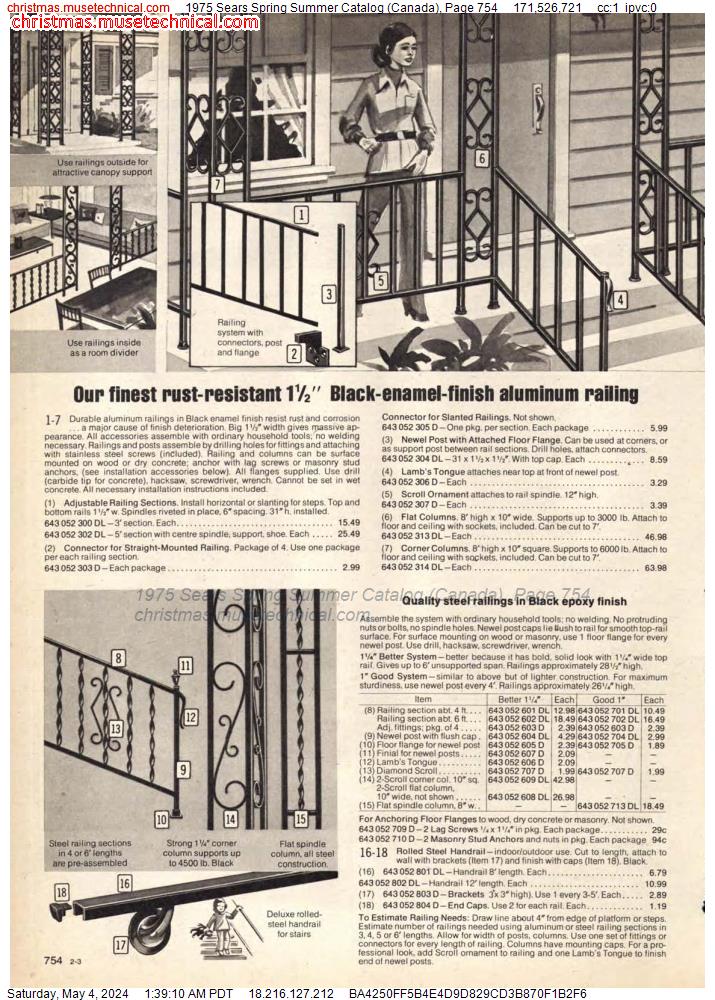 1975 Sears Spring Summer Catalog (Canada), Page 754