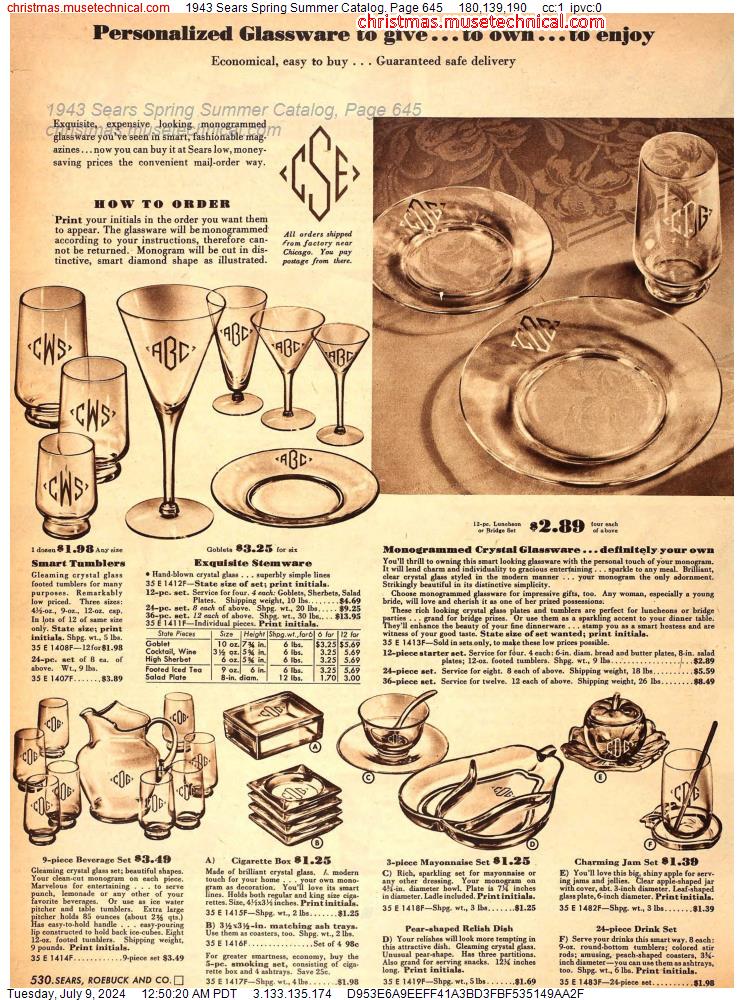 1943 Sears Spring Summer Catalog, Page 645