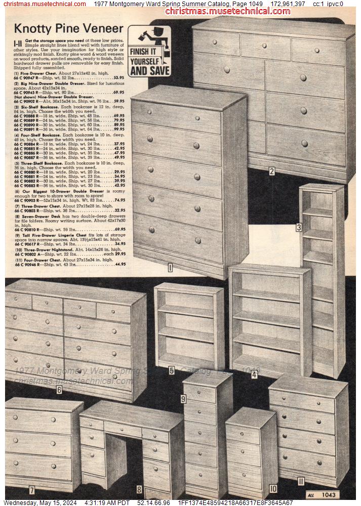 1977 Montgomery Ward Spring Summer Catalog, Page 1049