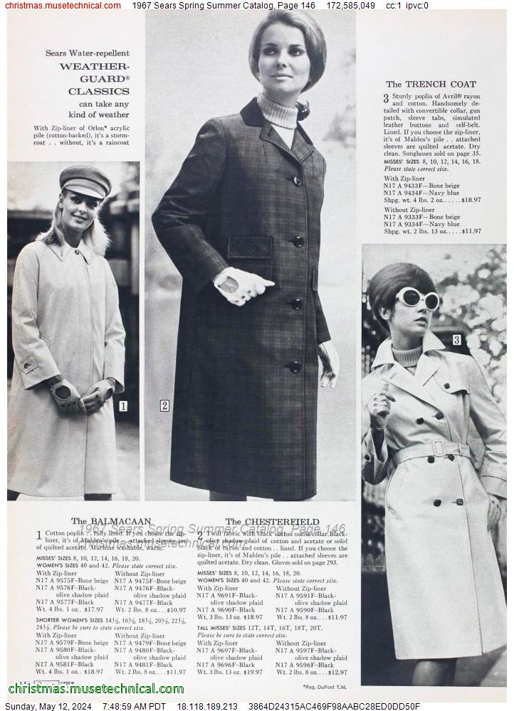 1967 Sears Spring Summer Catalog, Page 146