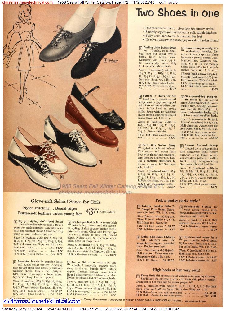 1958 Sears Fall Winter Catalog, Page 472