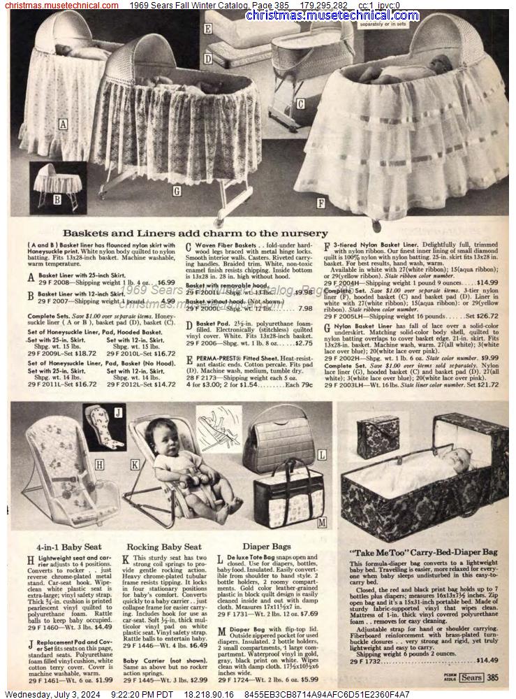 1969 Sears Fall Winter Catalog, Page 385