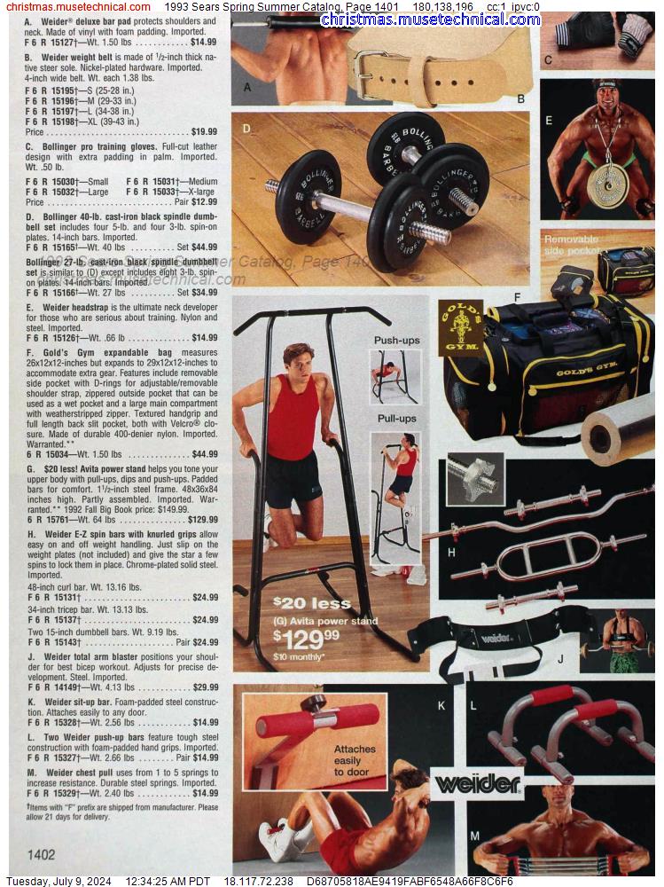 1993 Sears Spring Summer Catalog, Page 1401