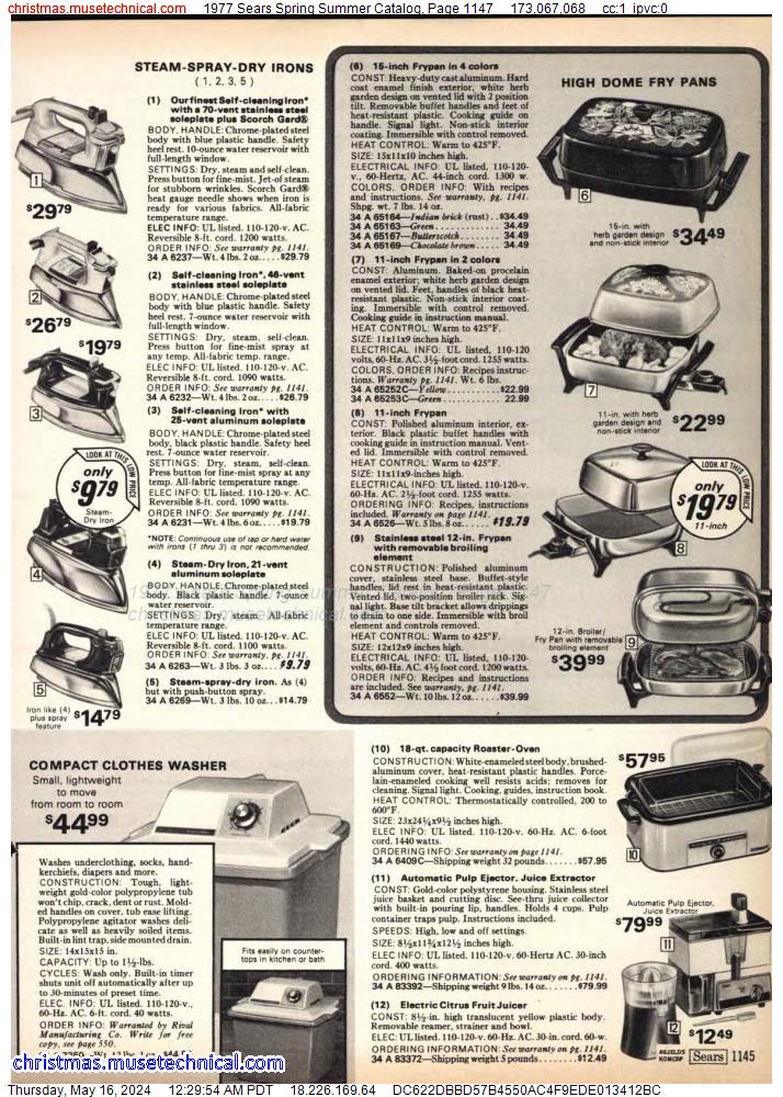 1977 Sears Spring Summer Catalog, Page 1147