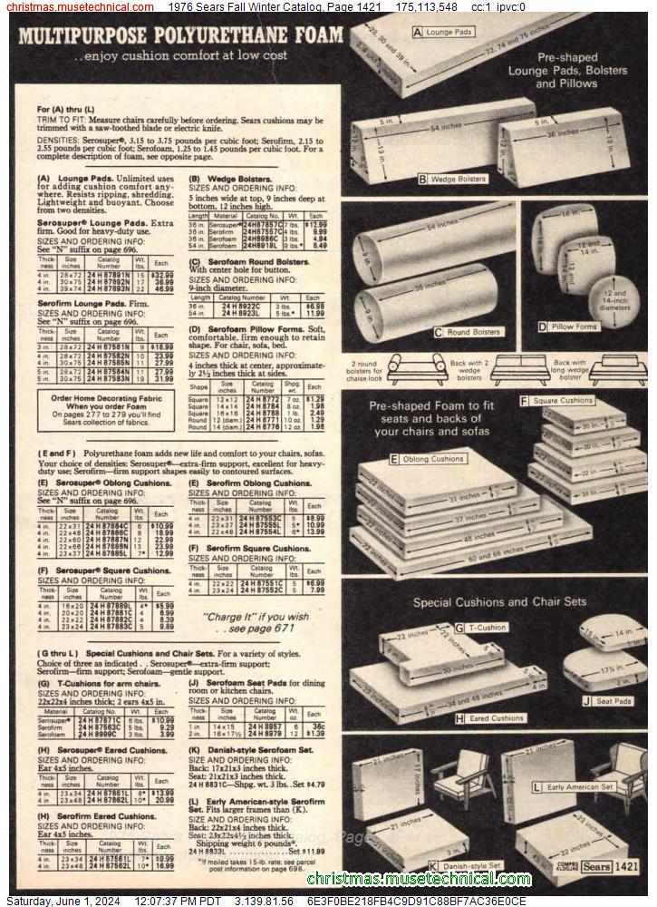 1976 Sears Fall Winter Catalog, Page 1421