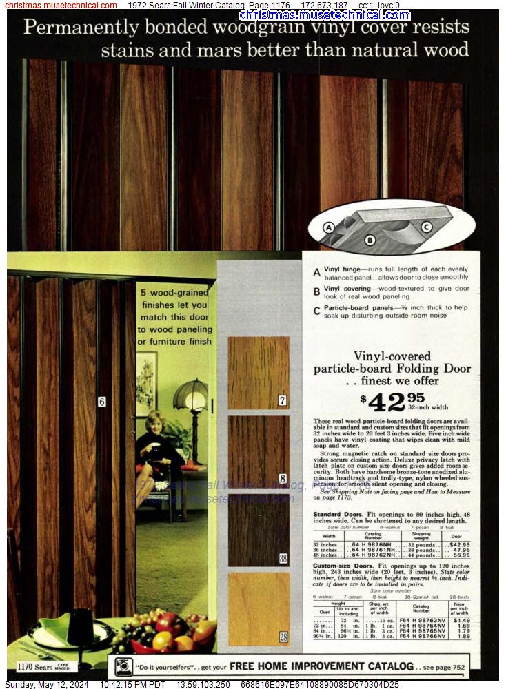 1972 Sears Fall Winter Catalog, Page 1176