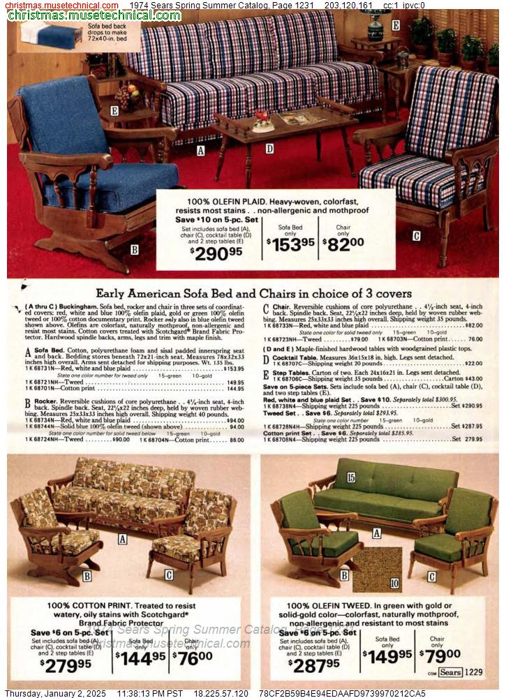 1974 Sears Spring Summer Catalog, Page 1231