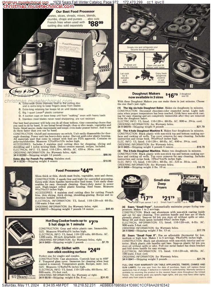 1978 Sears Fall Winter Catalog, Page 972