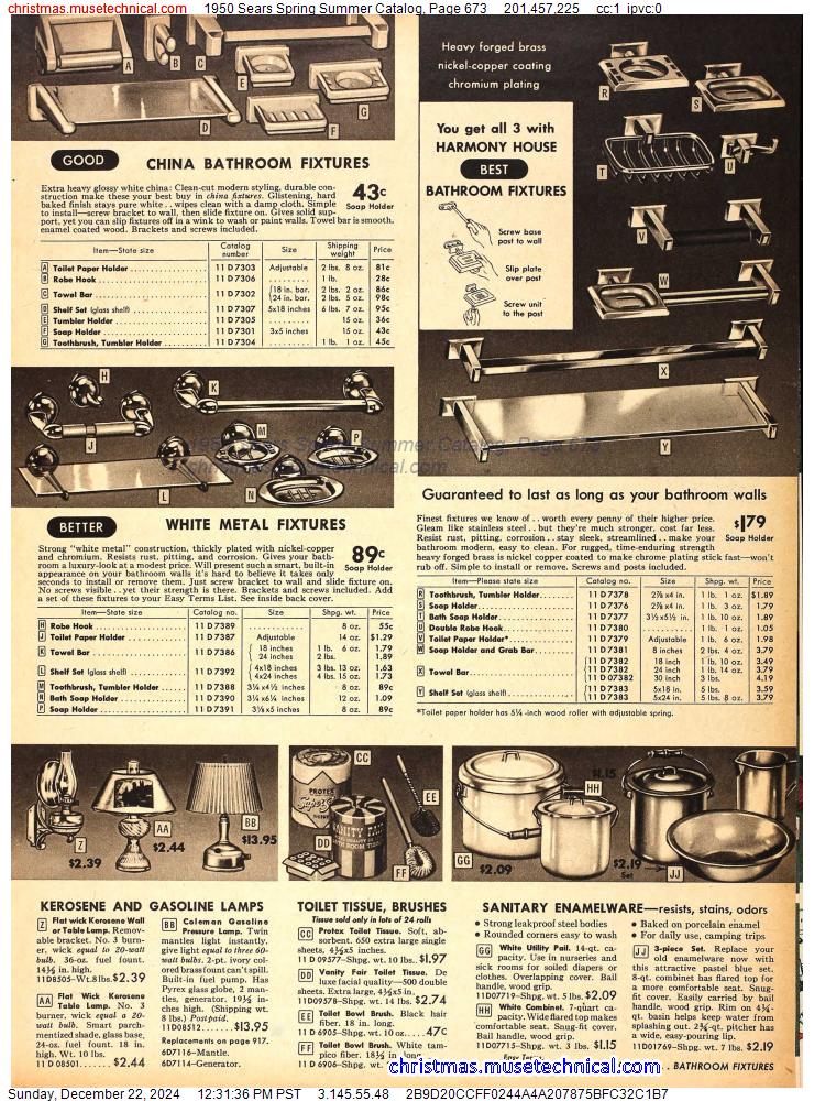 1950 Sears Spring Summer Catalog, Page 673