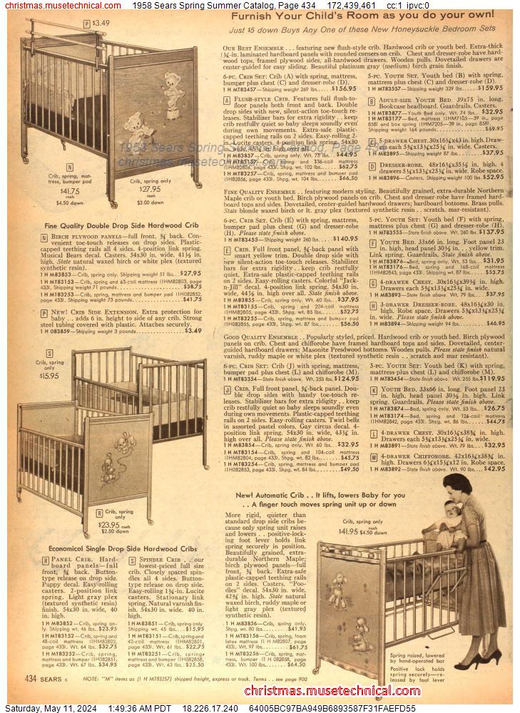 1958 Sears Spring Summer Catalog, Page 434