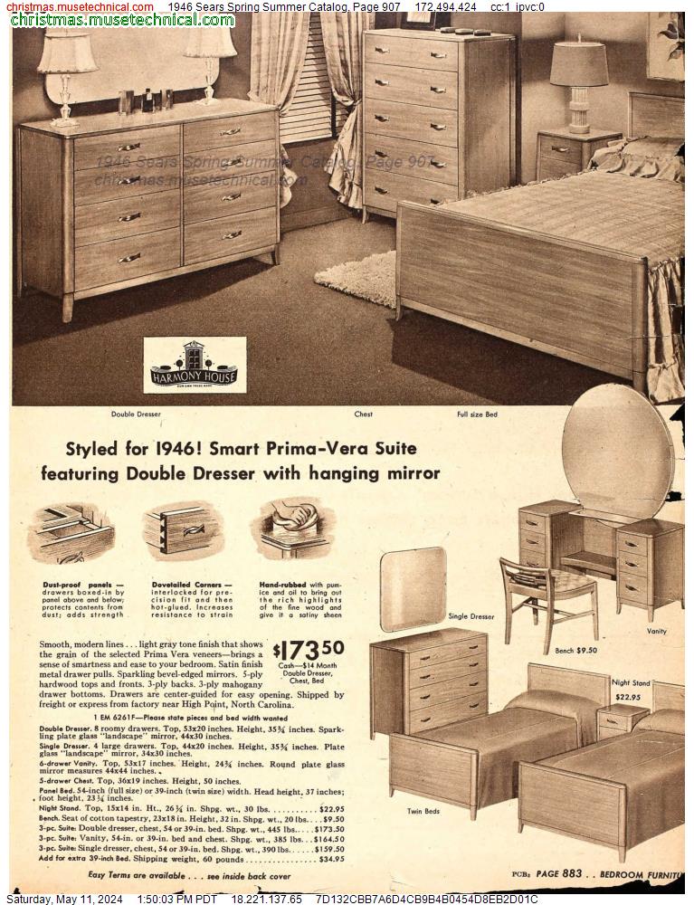 1946 Sears Spring Summer Catalog, Page 907