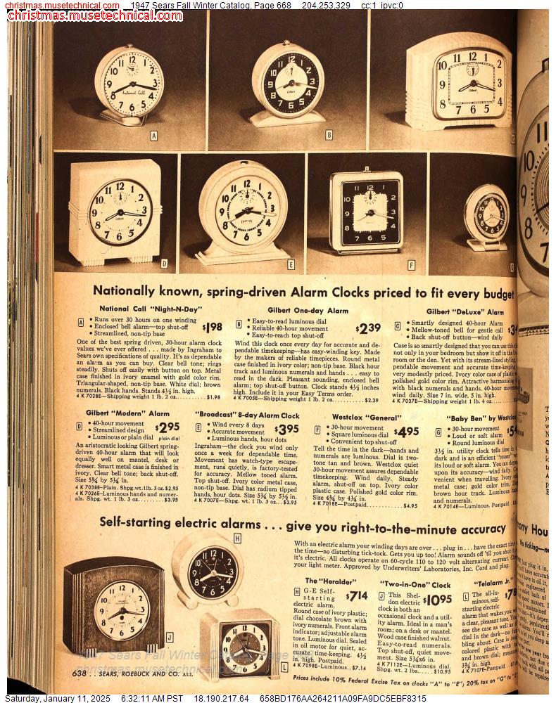 1947 Sears Fall Winter Catalog, Page 668