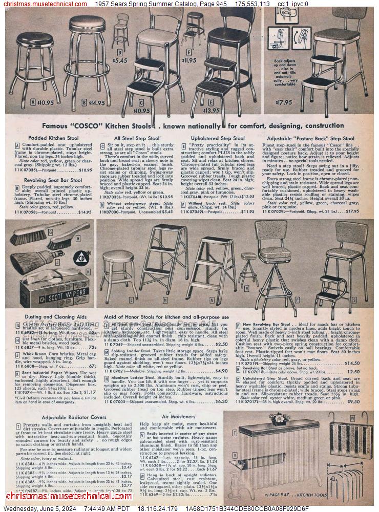 1957 Sears Spring Summer Catalog, Page 945