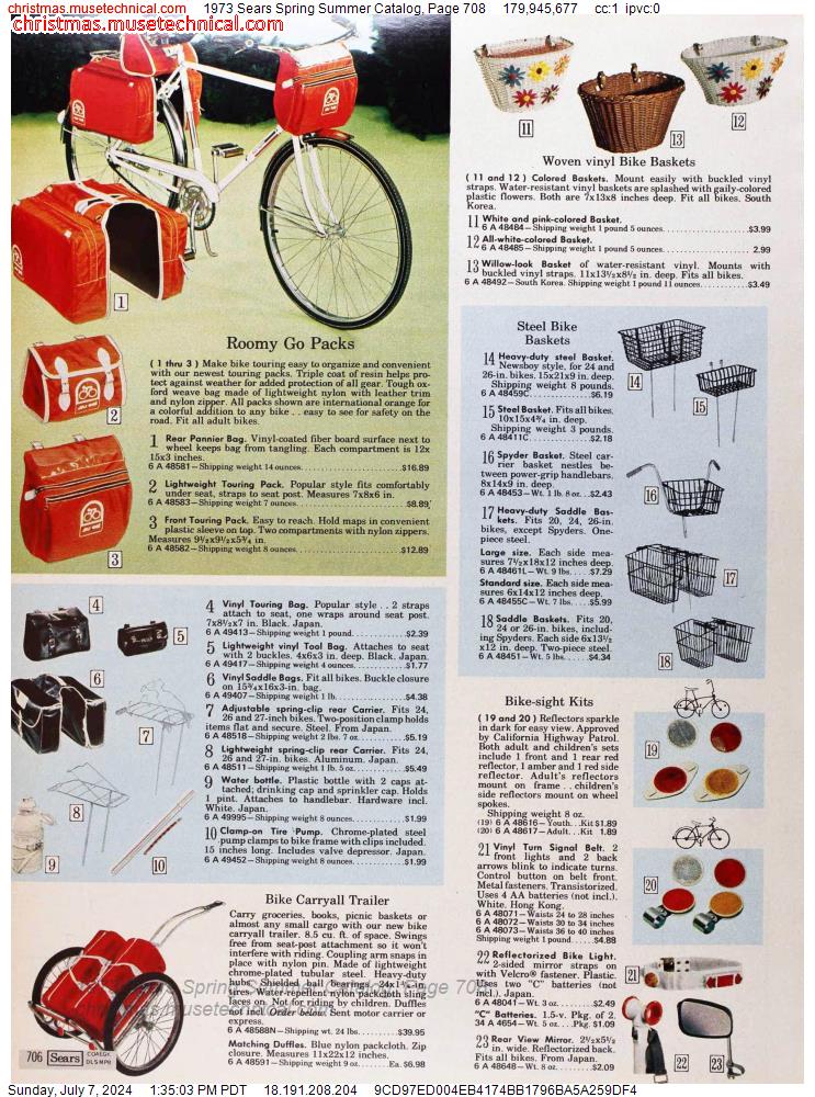 1973 Sears Spring Summer Catalog, Page 708