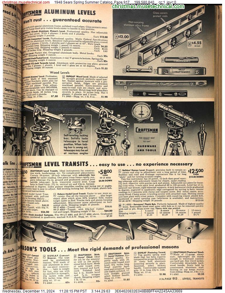 1948 Sears Spring Summer Catalog, Page 917