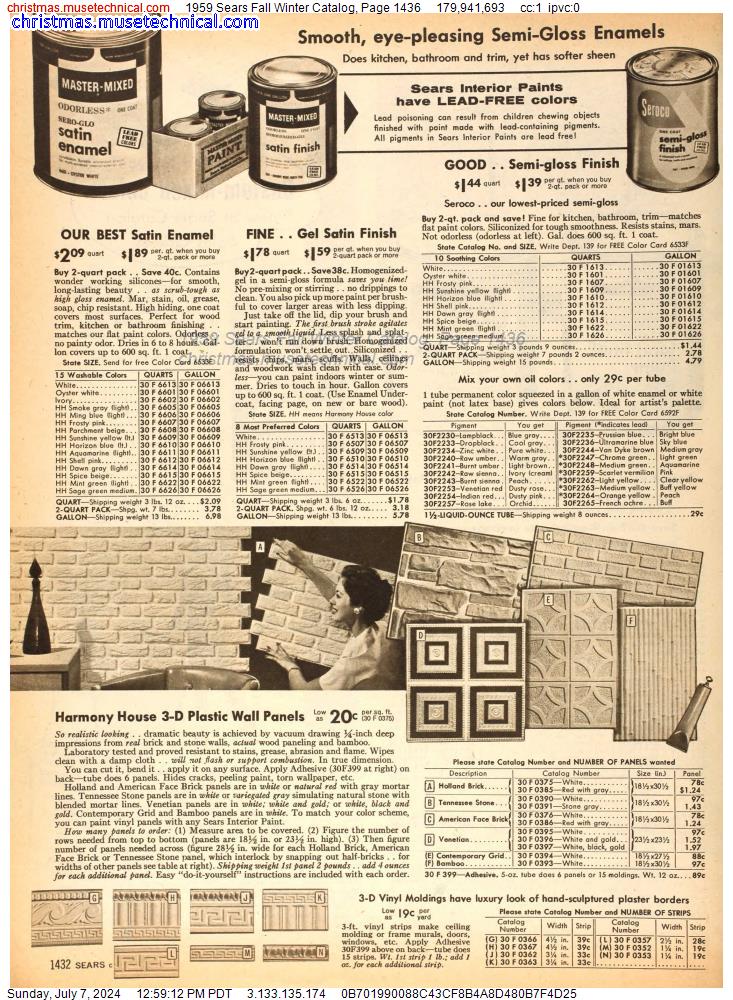 1959 Sears Fall Winter Catalog, Page 1436