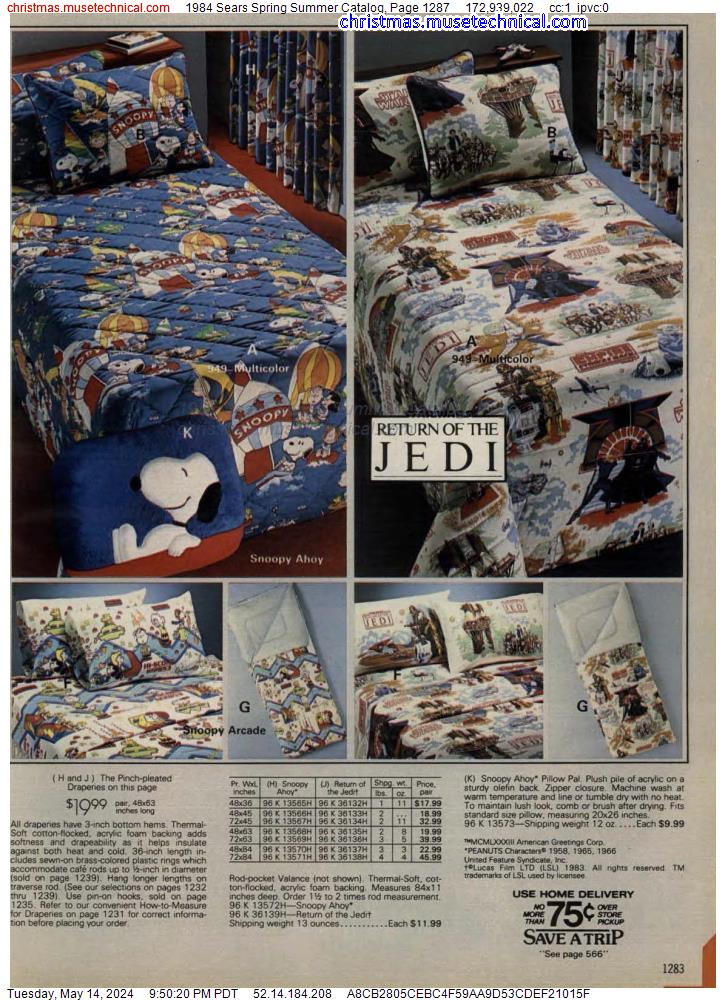 1984 Sears Spring Summer Catalog, Page 1287