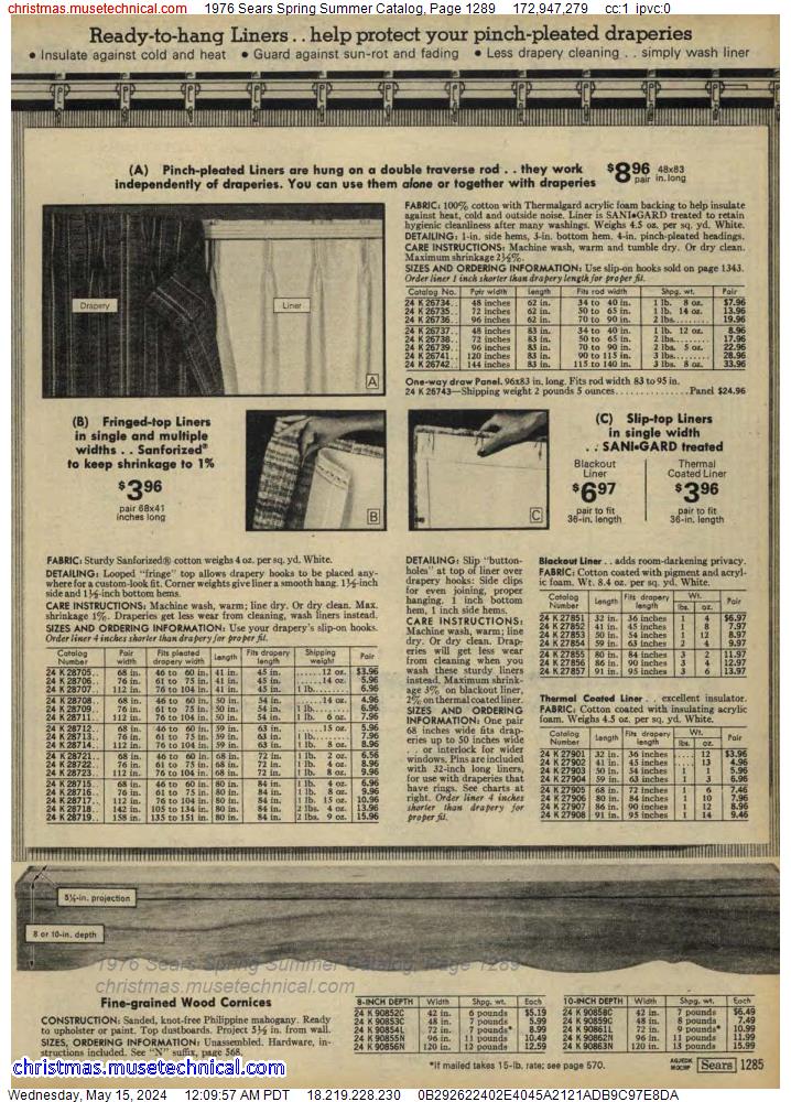 1976 Sears Spring Summer Catalog, Page 1289