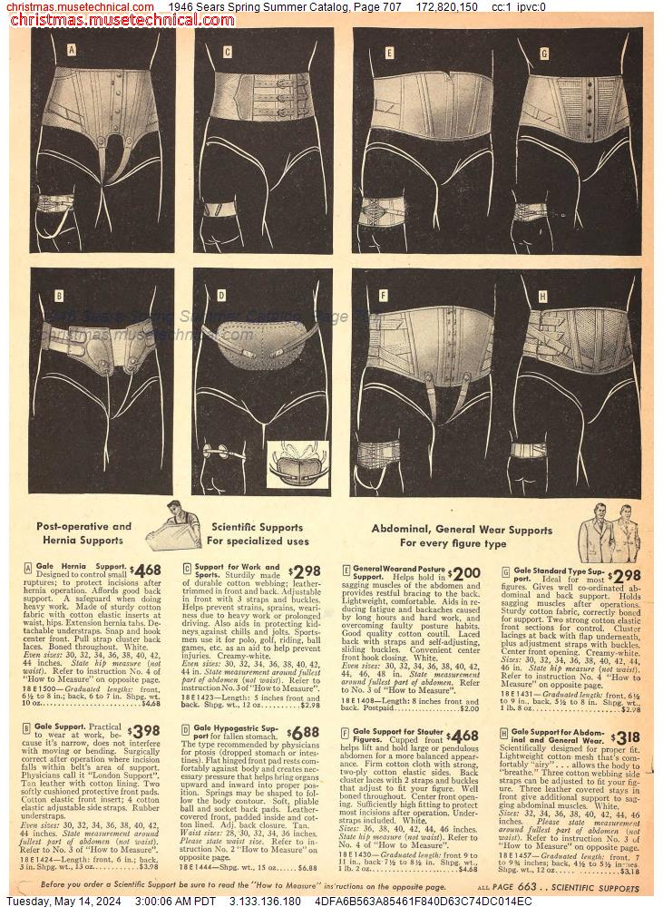 1946 Sears Spring Summer Catalog, Page 707