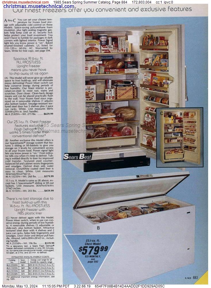 1985 Sears Spring Summer Catalog, Page 884